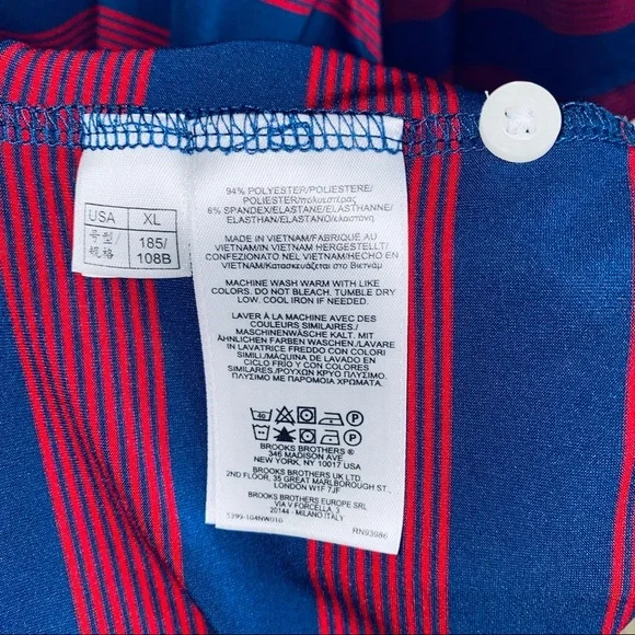 Brooks Brothers Men’s Navy Striped Polo Shirt XL - Picture 5 of 6